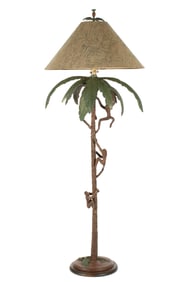 Frederick Cooper Monkeys on Palm Tree Floor Lamp