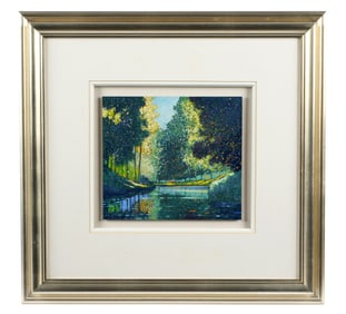 Victor Richardson Canal Du Marans Pastel Landscape
