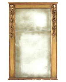 French Empire Style Carved Gilt Wood Mirror