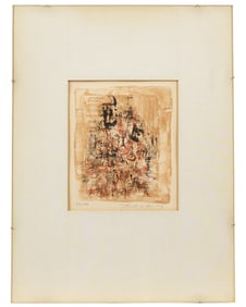 Zao Wou-Ki 1957 Abstract Composition Lithograph