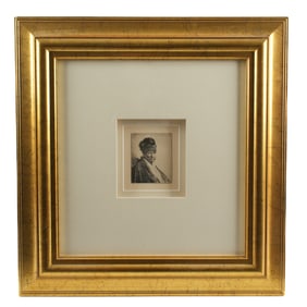 after Rembrandt Man with a High Cap Etching