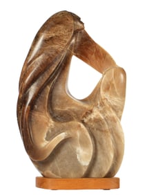Southwest Modernist Carved Alabaster Sculpture