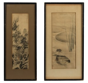 Two Small Antique Chinese Watercolor Paintings