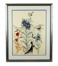 1972 Salvador Dali Flower Magician Lithograph