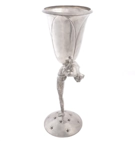 Piero Figura Large Pewter Figural Vase