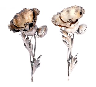 Pr Buccellati Sterling Poppy Salt & Pepper Shakers