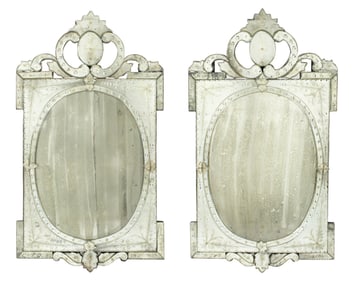 Pair Venetian Style Mirrors