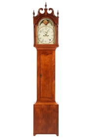 Samuel Curtis Federal Cherry Tall Case Clock