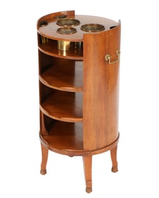 French Walnut Cylinder Rafraichissior Table