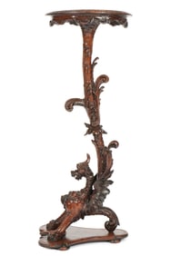 Italian Carved Figural Griffin Pedestal