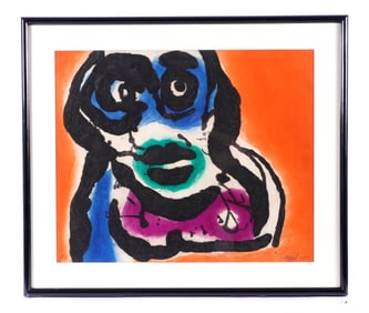 1975 Karel Appel Night Faces on Broadway Etching