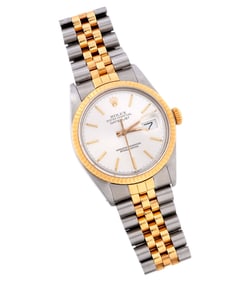 Mens Rolex Stainless & 18k Gold Oyster Wrist Watch