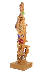 6' Tall Alexander Ney Fabric Paper Mache Sculpture