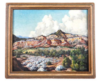 E. Romero de Romero Southwest Landscape Painting