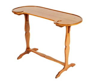 French Carved Cherry Kidney Occasional Table