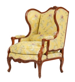 18th Centery Louis XV Nogaret Lyon Bergere Chair