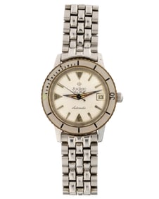 Vintage Zodiac Sea Wolf Stainless Wrist Watch