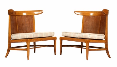 Pair Tomlinson Sophisticate Slipper Chairs