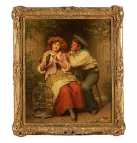 Edward Roberts Pretty Polly Lovers Scene Painting