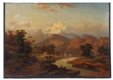 H. Baumgartner Alpine Landscape Painting