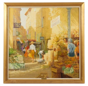 Louis Fabian Bazar Vannerie Market Painting