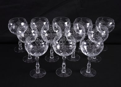 12 Fostoria Navarre Clear Magnum Wine Stems