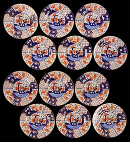 Set of Twelve Wedgwood Japan Dinner Plates