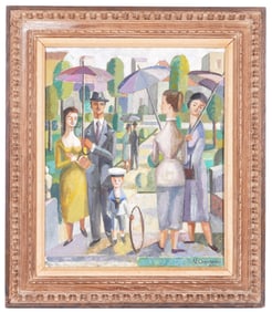 Miguel Acquaroni Bonmati Urban Scene with Figures