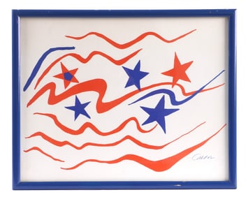 1976 Alexander Calder Stars & Stripes Lithograph