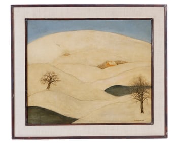 1934 Arnold Aaron Friedman Snowy Winter Landscape