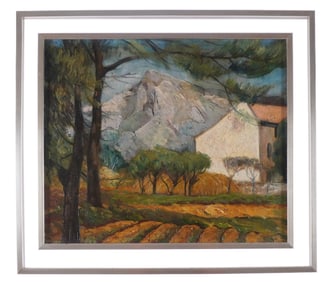Nice Illegibly Signed Impressionist Landscape
