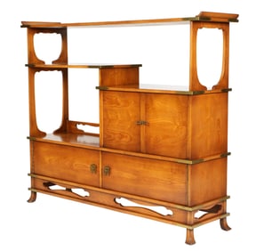 Japanese Mid Century Ash Etagere Cabinet
