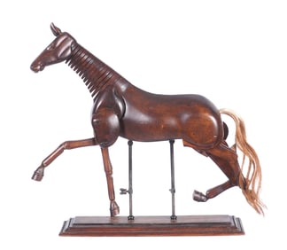 French Carved Articulated Horse Artist Model
