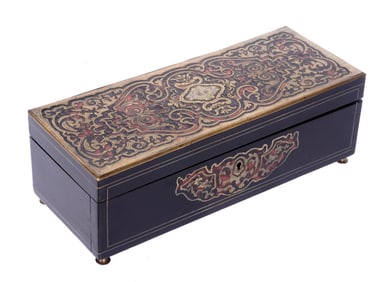 Faux Tortoiseshell Boulle Musical Jewelry Box