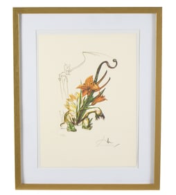 Salvador Dali Lily Elephant Lithograph / Engraving