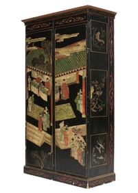19th Century Chinese Coromandel Lacquered Cabinet