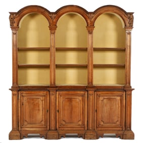 18th Century Italian Carved Walnut Bibliotheque