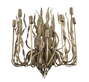 Wrought Iron Steel 7 Light Naturalist Wall Sconce