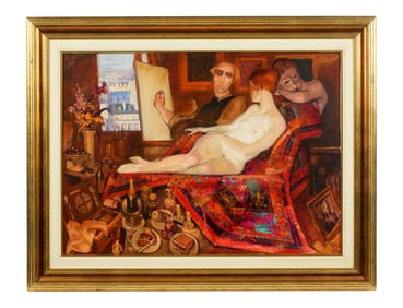 Juarez Machado Como Num Navio Reclining Nude Painting