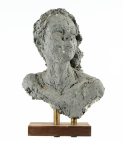 1956 Robert Berks Plaster Bust of a Woman