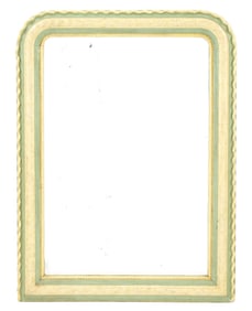 French Louis Philippe Carved & Painted Wall Mirror