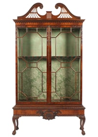 Chippendale Style Mahogany Gun Cabinet