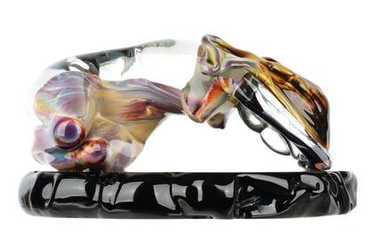 Dino Rosin Murano Glass Nude Female Sculpture