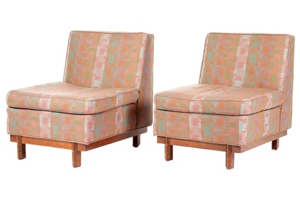 Pair Frank Lloyd Wright Henredon Slipper Chairs