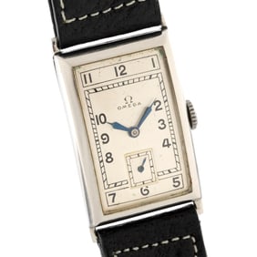 Vintage Omega Stainless Steel Tank Wrist Watch