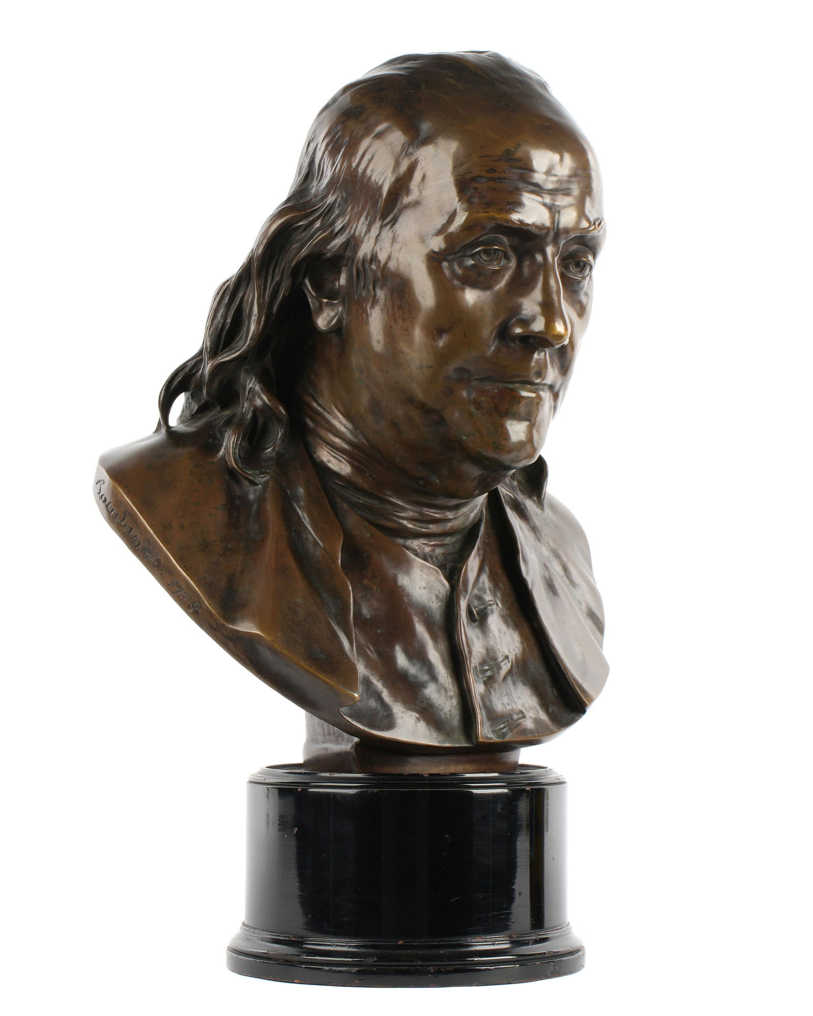 after Houdon Bronze Bust of Benjamin Franklin (1 of 8)