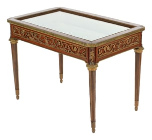 French Louis XVI Style Ormolu Vitrine Table
