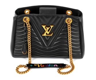 Louis Vuitton New Wave Black Leather Shoulder Bag