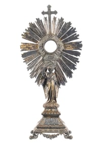 19th C. French Favier Silver Baroque Monstrance