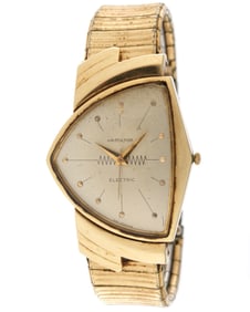 Vintage Hamilton Ventura 14k Gold Wrist Watch